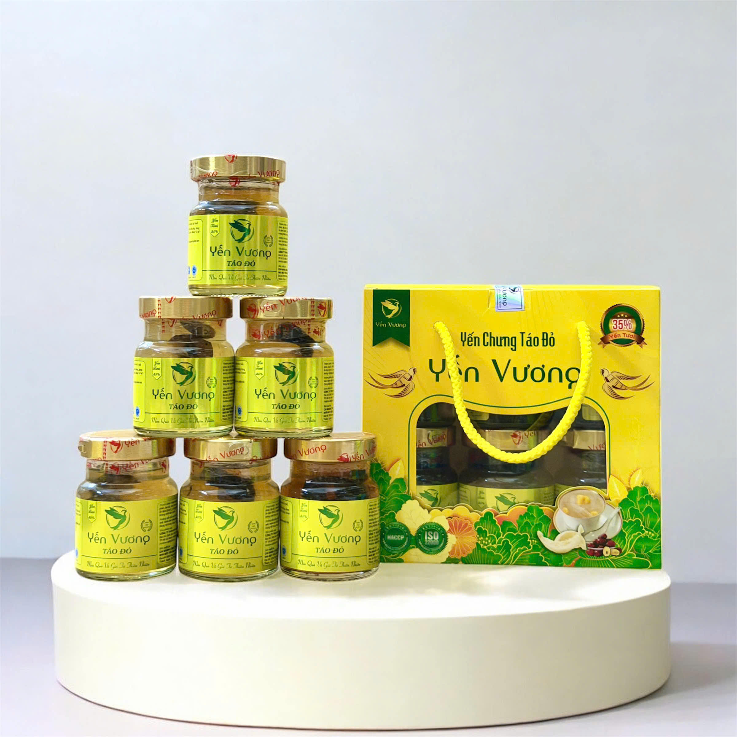 Lốc 6 hũ yến Vương 70ml Táo Đỏ